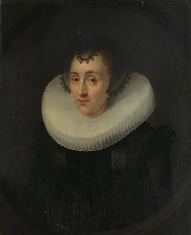 Portret van Hortensia del Prado (?-1627) Wall Art by Unknown - High-Resolution Digital Print
