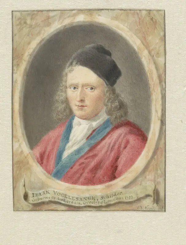 Portret van Isaac Vogelsang Wall Art by Cornelis van Noorde - High-Resolution Digital Print