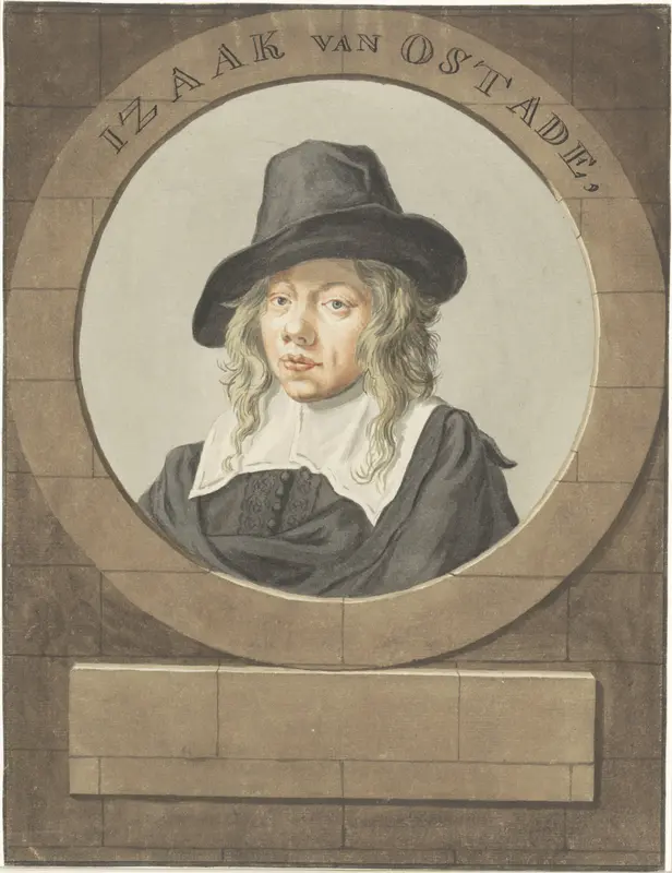 Portret van Isaak van Ostade Wall Art by anonymous - High-Resolution Digital Print