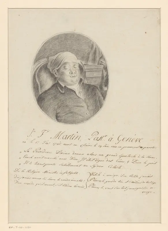 Portret van J. F. Martin (1745-1800) op diens sterfbed Wall Art by Unknown - High-Resolution Digital Print