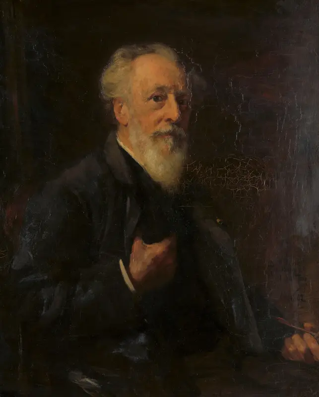 Portret van J.A.B. Stroebel (1821-1905), kunstschilder Wall Art by Pieter de Josselin de Jong - High-Resolution Digital Print