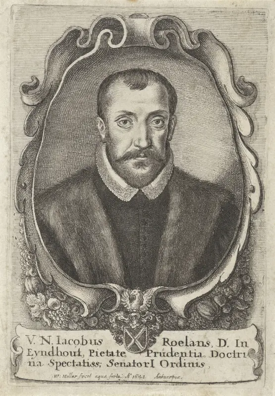 Portret van Jacob Roelants (1568-1651) Wall Art by Unknown - High-Resolution Digital Print