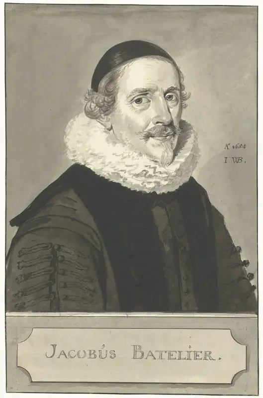 Portret van Jacobus Johannes Batelier Wall Art by Aert Schouman - High-Resolution Digital Print