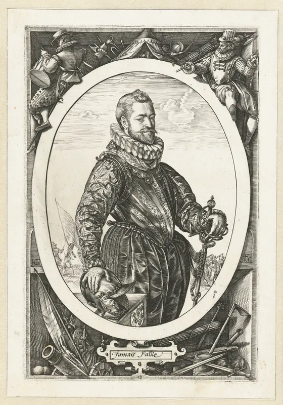 Portret van Jacques de la Faille Wall Art by Unknown - High-Resolution Digital Print