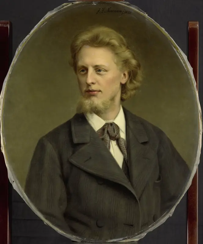 Portret van Jacques Fabrice Herman Perk (1859-1881) Wall Art by Johan Heinrich Neuman - High-Resolution Digital Print