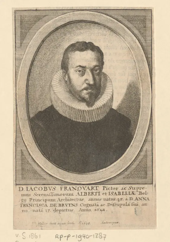 Portret van Jacques Franckaert Wall Art by François Foppens (II) - High-Resolution Digital Print