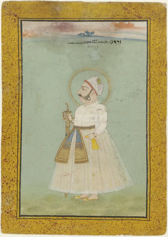 Portret van Jaisingh, stichter van Jaipur Wall Art by anonymous - High-Resolution Digital Print