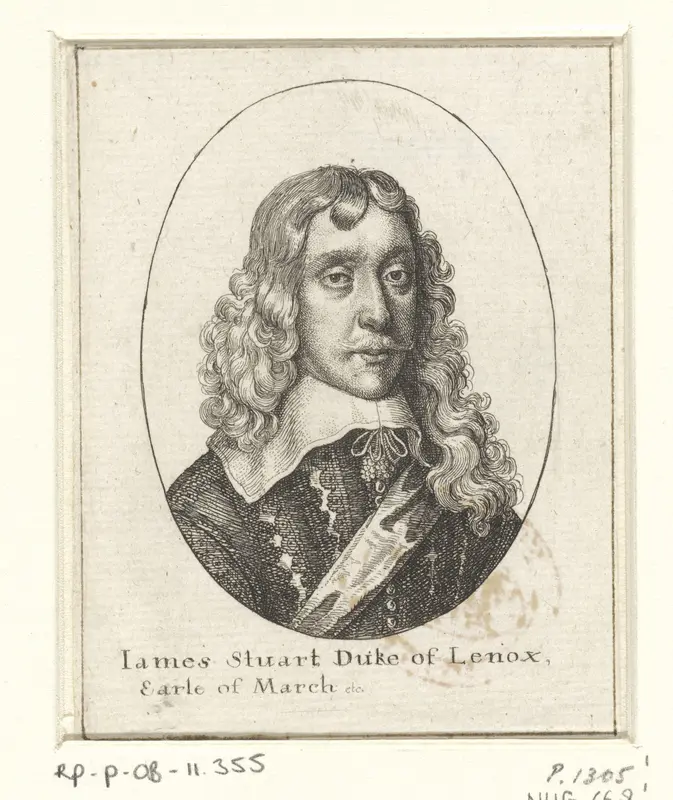 Portret van James Stuart, hertog van Lennox en Richmond Wall Art by Wenceslaus Hollar - High-Resolution Digital Print