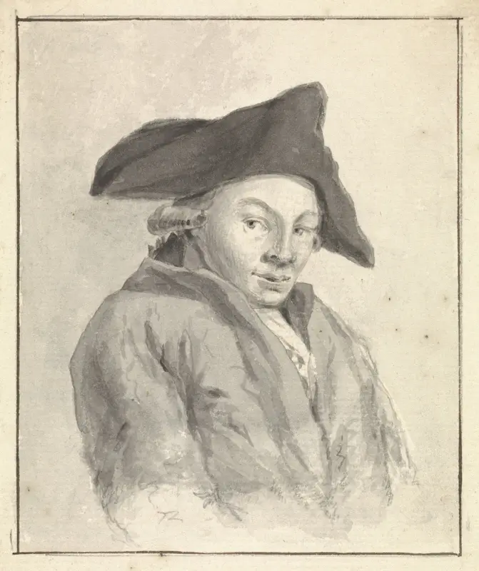 Portret van Jan Evert Grave Wall Art by Anthonie van den Bos - High-Resolution Digital Print