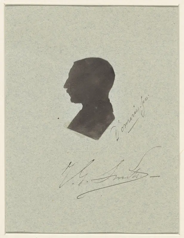 Portret van Jan Gerard Smits, silhouet Wall Art by d' Omerie - High-Resolution Digital Print