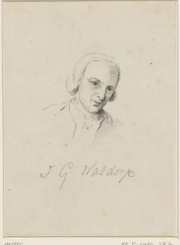 Portret van Jan Gerard Waldorp Wall Art by anonymous - High-Resolution Digital Print