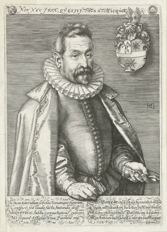 Portret van Jan Nicquet op 56-jarige leeftijd Wall Art by Unknown - High-Resolution Digital Print