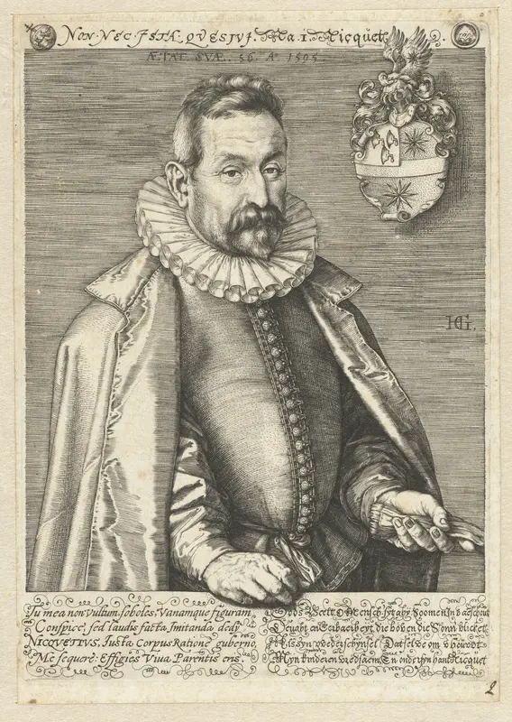 Portret van Jan Nicquet Wall Art by Unknown - High-Resolution Digital Print