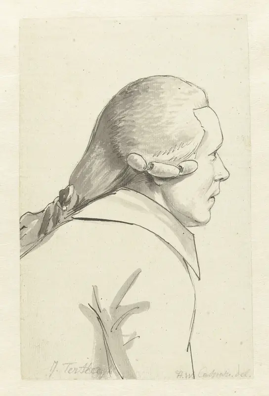 Portret van Jan Tersteegh Wall Art by Hendrik Willem Caspari - High-Resolution Digital Print