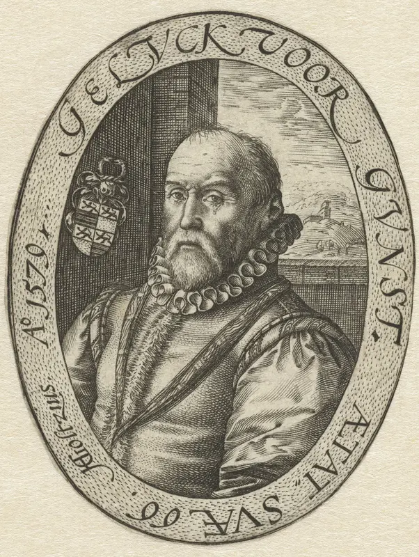 Portret van Jan van Broeckhoven Wall Art by Unknown - High-Resolution Digital Print