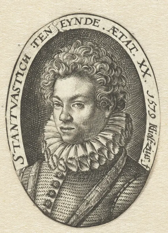 Portret van Jan van Duvenvoorde op 20-jarige leeftijd Wall Art by Unknown - High-Resolution Digital Print