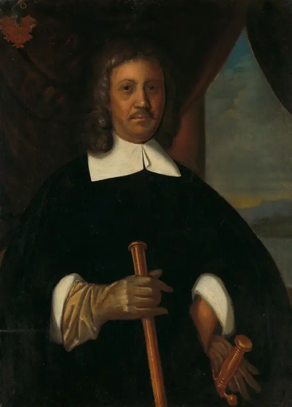 Portret van Jan van Riebeeck (1619-77). Bevelhebber van Kaap de Goede Hoop en van Malacca en secretaris van de Hoge Regering van Batavia Wall Art by anonymous - High-Resolution Digital Print