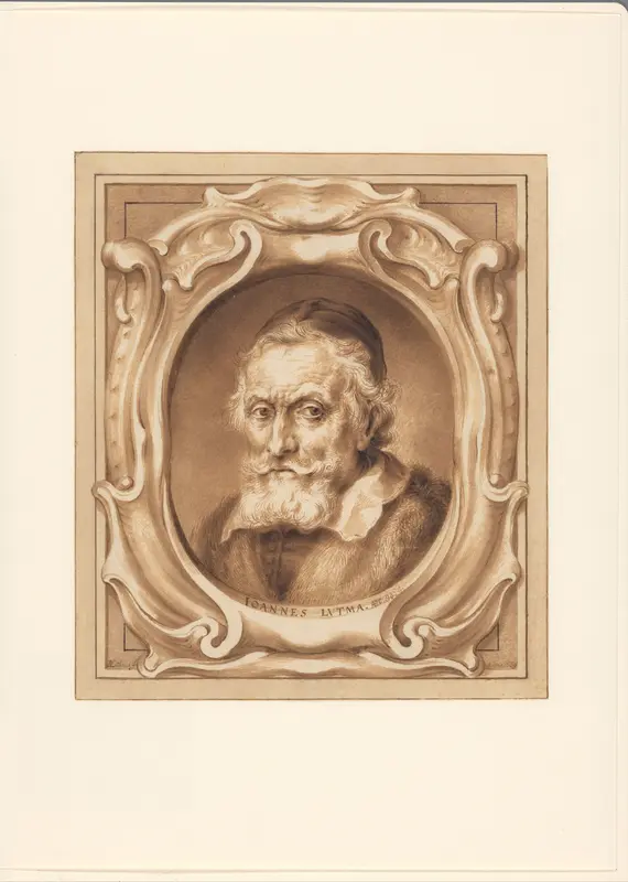 Portret van Janus Lutma de Oude op 84-jarige leeftijd Wall Art by Abraham Lutma - High-Resolution Digital Print