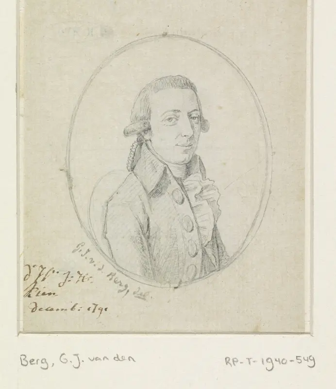 Portret van J.H. Kiers, in ovaal Wall Art by Gijsbertus Johannus van den Berg - High-Resolution Digital Print