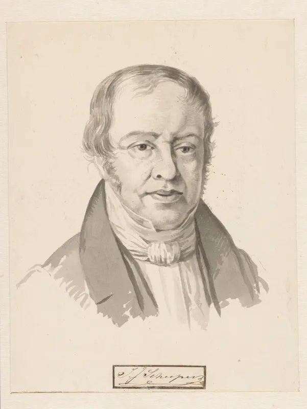 Portret van J.J. Scheepers Wall Art by anonymous - High-Resolution Digital Print
