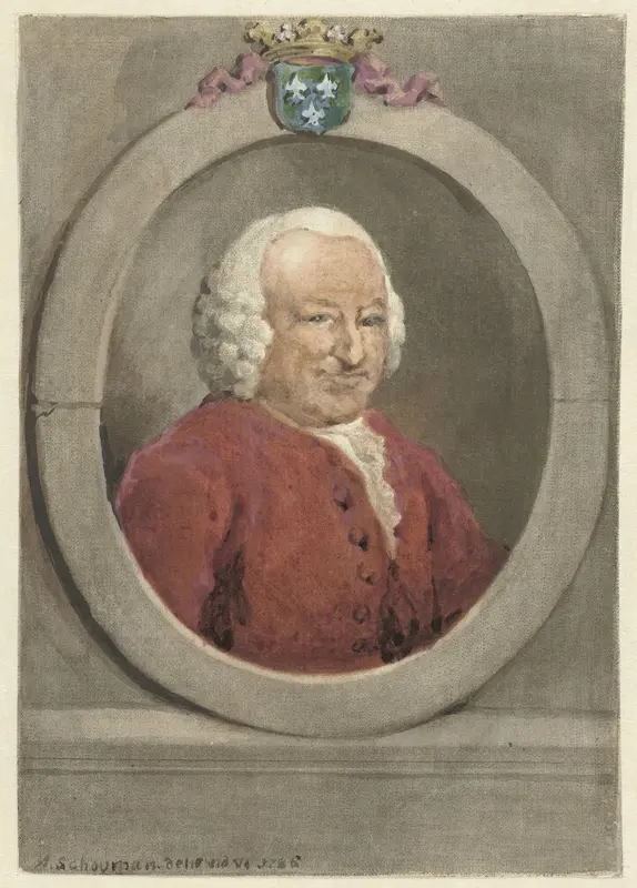 Portret van Johan Hudde Dedel, in ovaal, naar rechts Wall Art by Unknown - High-Resolution Digital Print