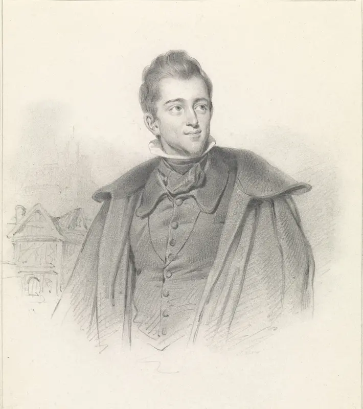 Portret van Johannes Bosboom Wall Art by Lodewijk Anthony Vintcent - High-Resolution Digital Print