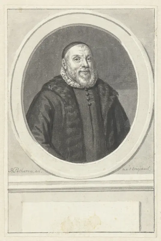 Portret van Johannes Cuchlinus Wall Art by Hendrik Pothoven - High-Resolution Digital Print