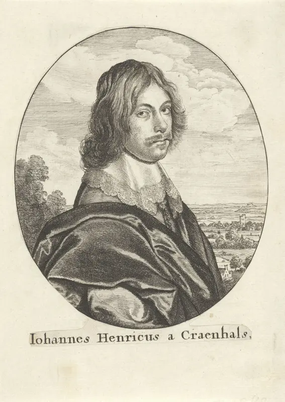 Portret van Johannes Henricus van Craenhals Wall Art by Wenceslaus Hollar - High-Resolution Digital Print