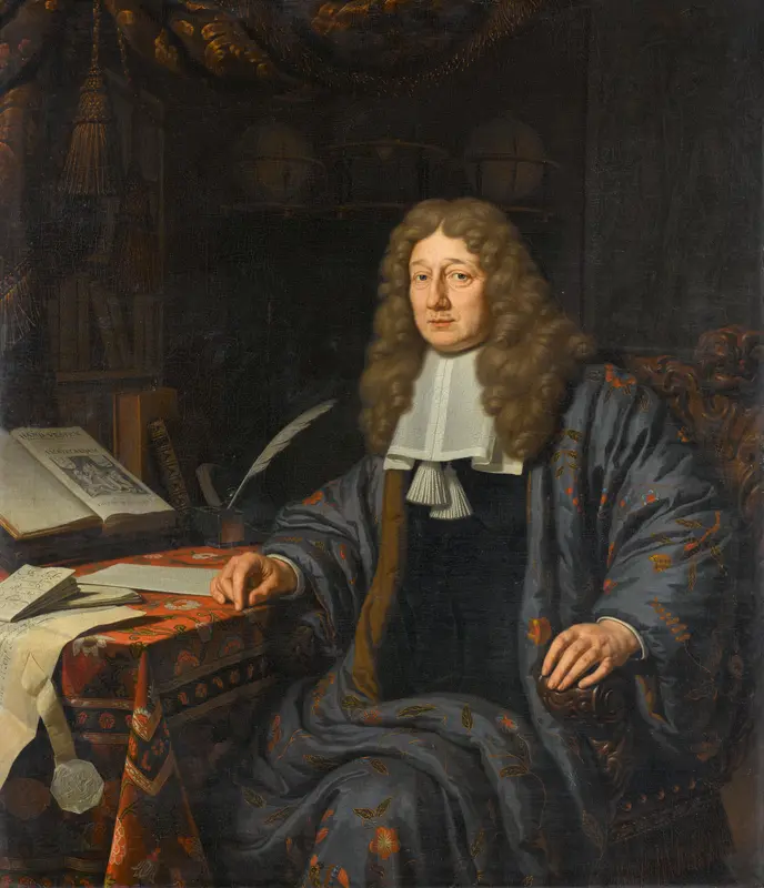 Portret van Johannes Hudde Wall Art by Michiel van Musscher - High-Resolution Digital Print