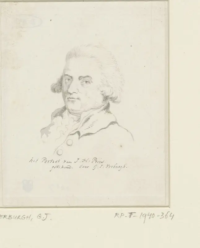 Portret van Johannes Huibert Prins Wall Art by Gerardus Johannes Verburgh - High-Resolution Digital Print