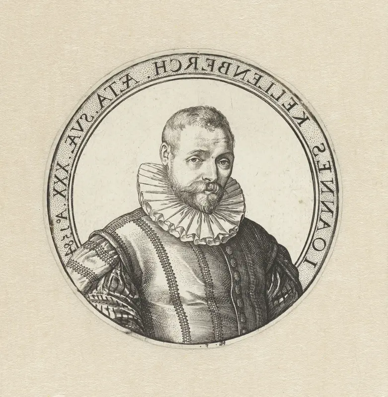 Portret van Johannes Kellenberch op 30-jarige leeftijd Wall Art by Unknown - High-Resolution Digital Print