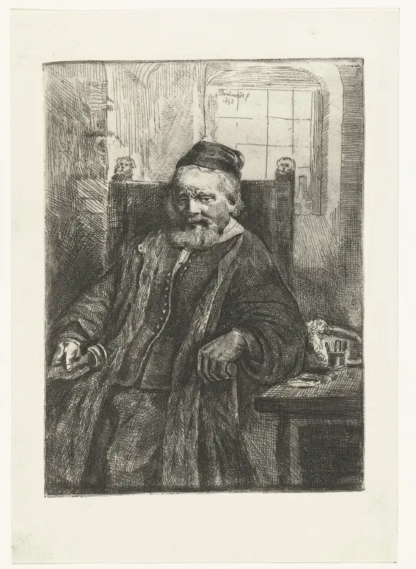 Portret van Johannes Lutma Wall Art by anonymous - High-Resolution Digital Print