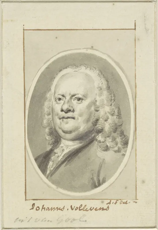 Portret van Johannes Vollevens (II) Wall Art by Aert Schouman - High-Resolution Digital Print