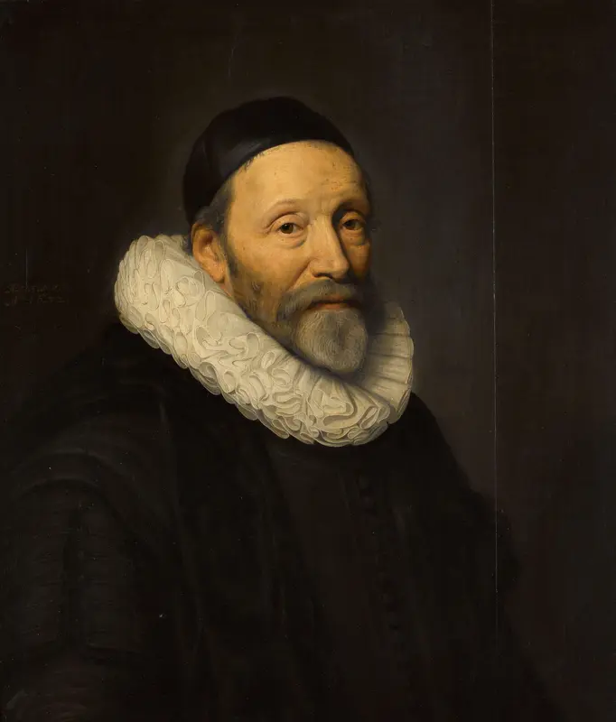 Portret van Johannes Wtenbogaert (1557-1644) Wall Art by Unknown - High-Resolution Digital Print