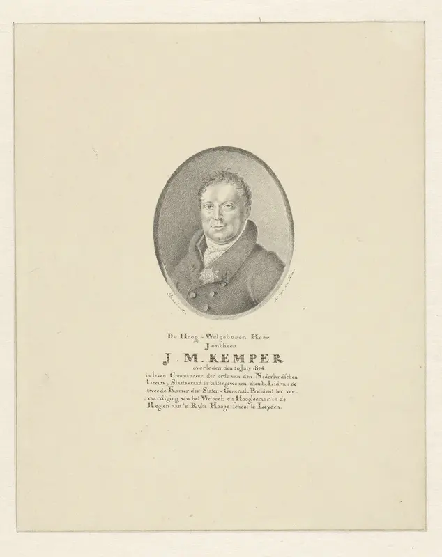 Portret van jonkheer J.M. Kemper Wall Art by Abram van der Horn - High-Resolution Digital Print