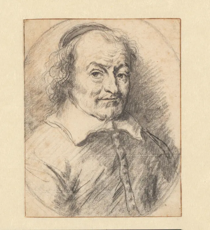 Portret van Joost van den Vondel Wall Art by Philips Koninck - High-Resolution Digital Print
