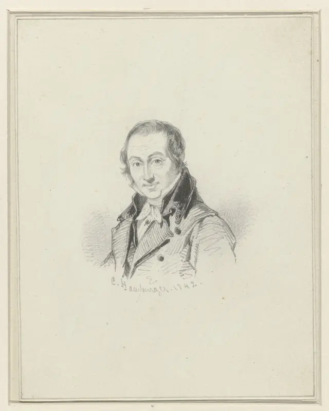 Portret van Joseph Charles de Meulemeester Wall Art by Coenraad Hamburger - High-Resolution Digital Print