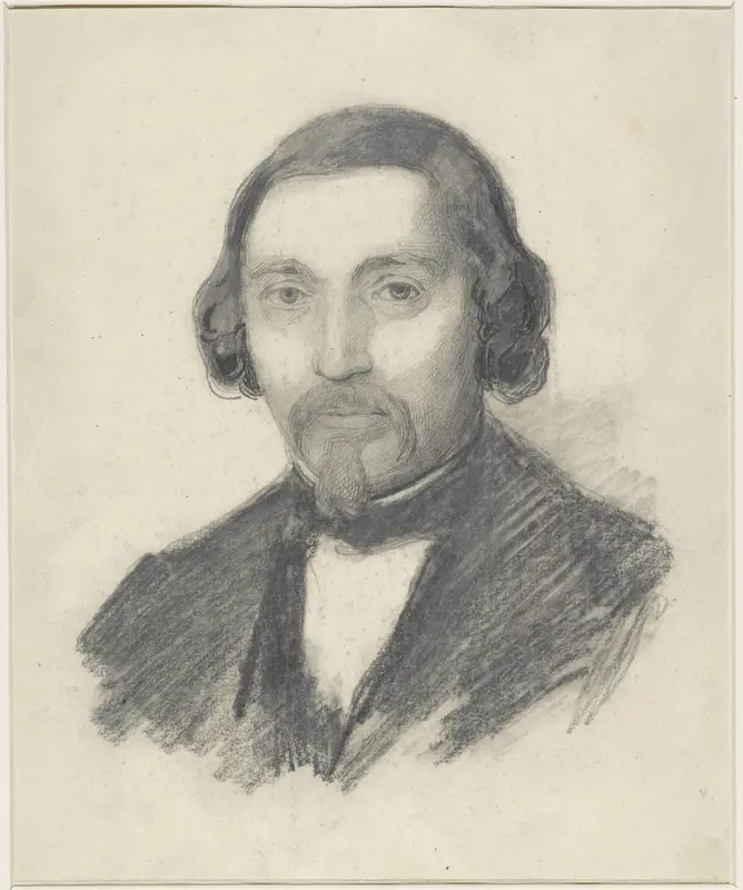 Portret van Jozef Geefs Wall Art by Jacobus Everhardus Josephus van den Berg - High-Resolution Digital Print