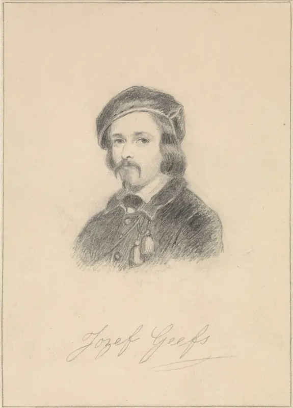 Portret van Jozef Geefs Wall Art by anonymous - High-Resolution Digital Print