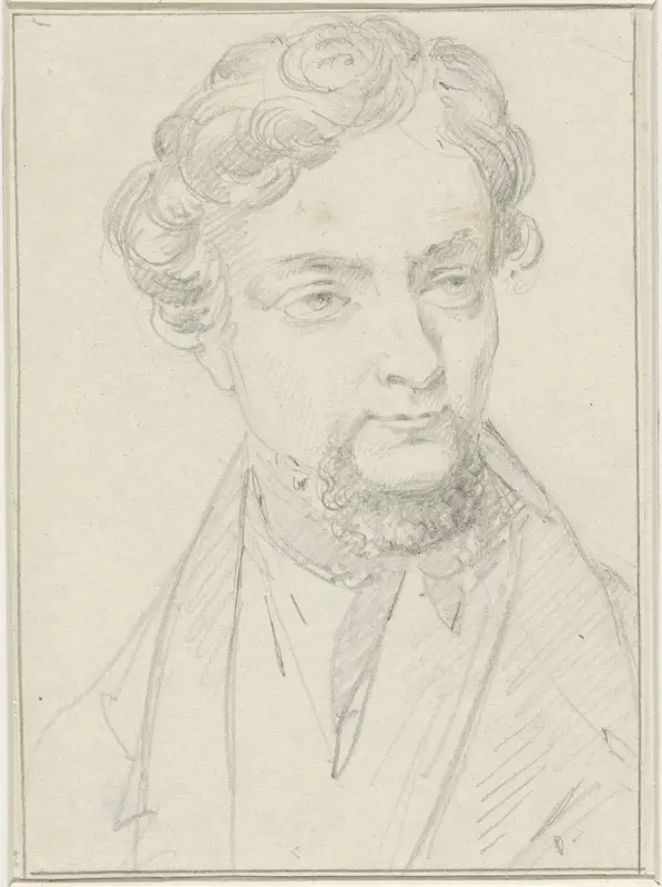 Portret van Jules Victor Genisson Wall Art by anonymous - High-Resolution Digital Print