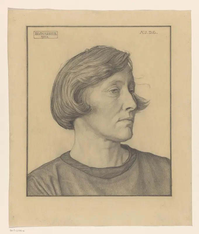 Portret van Julie de Graag Wall Art by Unknown - High-Resolution Digital Print
