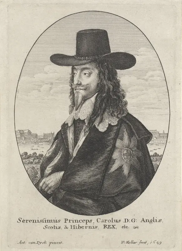 Portret van Karel I, koning van Engeland Wall Art by Unknown - High-Resolution Digital Print