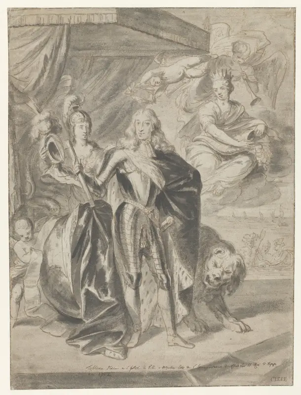 Portret van Karel II, koning van Spanje, staande in harnas, ten voeten uit Wall Art by Jan van Cleve (III) - High-Resolution Digital Print