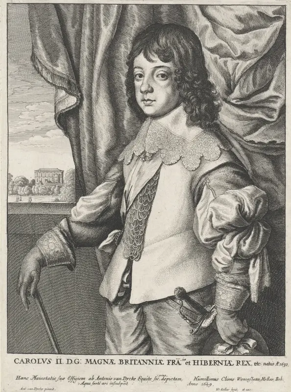 Portret van Karel Stuart, prins van Wales Wall Art by Unknown - High-Resolution Digital Print