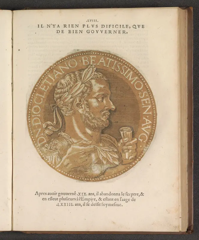 Portret van keizer Diocletianus Wall Art by Gillis Coppens van Diest (I) - High-Resolution Digital Print