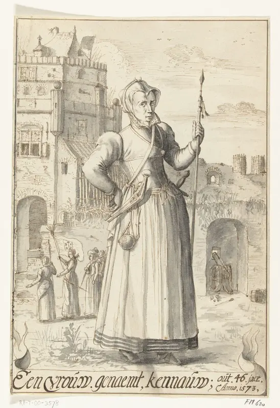 Portret van Kenau Simonsdochter Hasselaer, 1573 Wall Art by anonymous - High-Resolution Digital Print