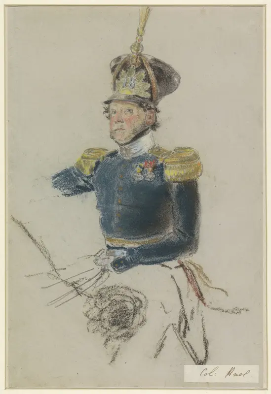 Portret van kolonel Knol, te paard Wall Art by Jacob Joseph Eeckhout - High-Resolution Digital Print