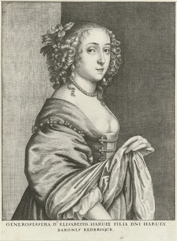 Portret van Lady Elisabeth Hervey Wall Art by Unknown - High-Resolution Digital Print