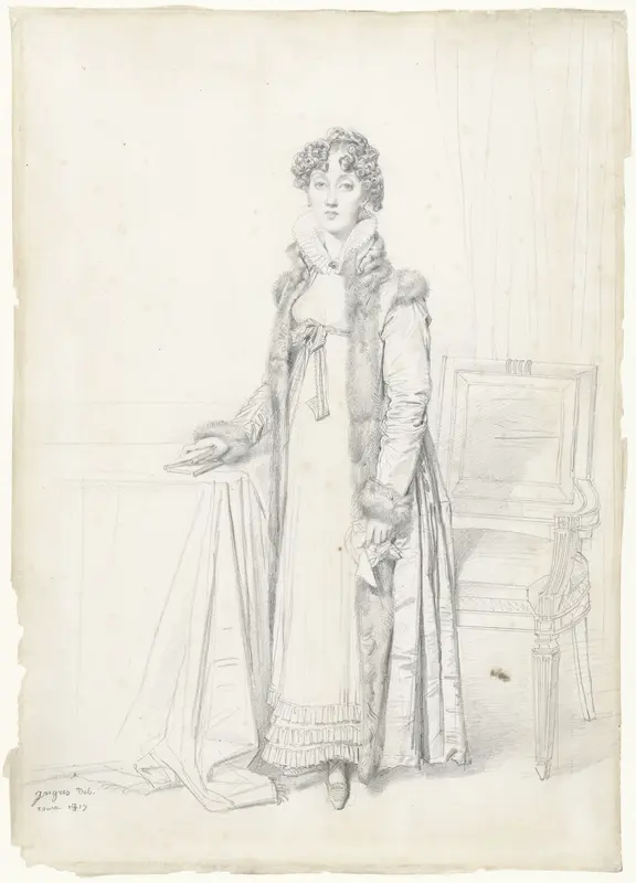 Portret van Lady William Henry Cavendish Bentinck Wall Art by Jean Auguste Dominique Ingres - High-Resolution Digital Print