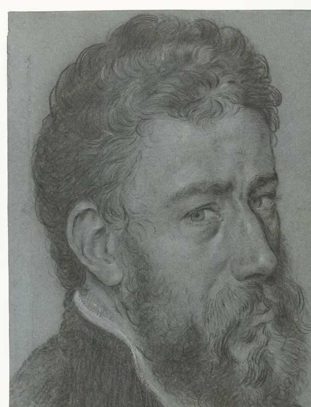 Portret van Lambert Lombard Wall Art by anonymous - High-Resolution Digital Print